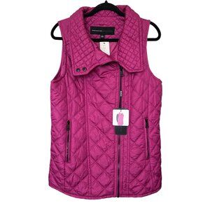 Marc New York Andrew Marc Fuchsia Quilted Zip Vest Size Medium NWT